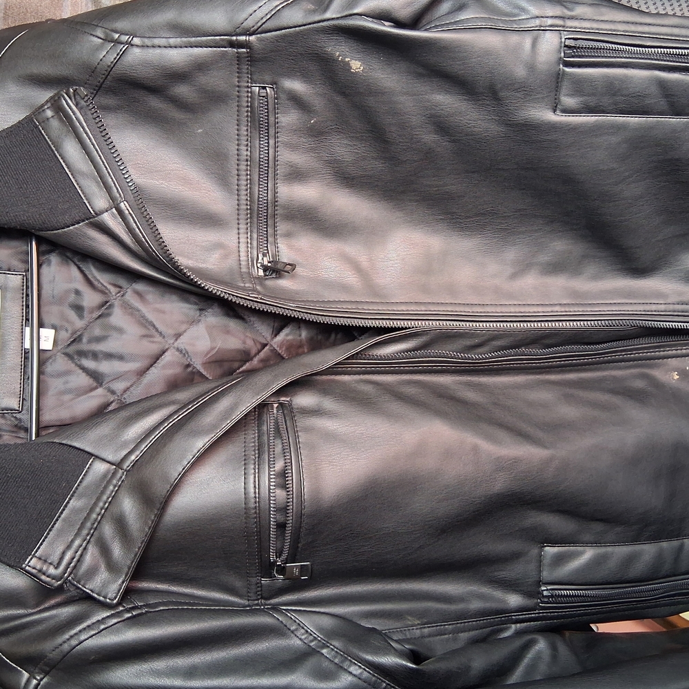 Calvin Klein Black Bomber Jacket with Detailed Stitching